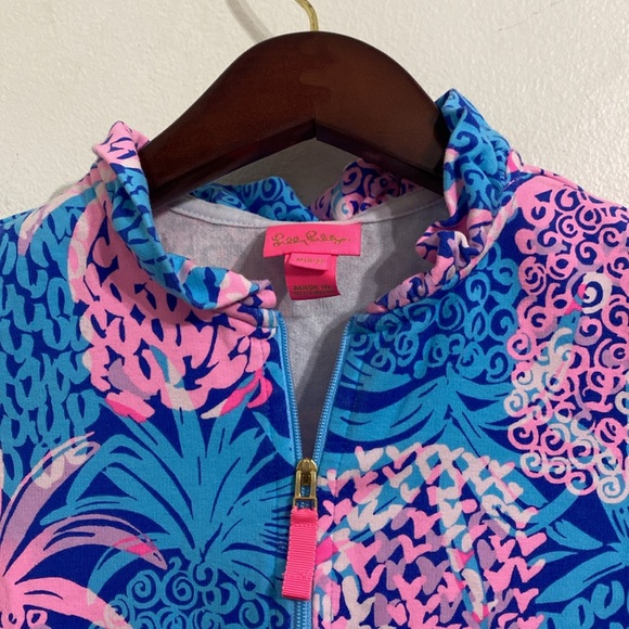 Lilly Pulitzer Little Girl Skipper Ruffle Dress Medium 6-7 Blueprint Kids - Picture 4 of 11